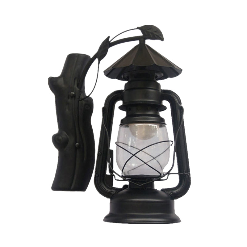 Lisslune | Black/Bronze/Copper Kerosene Wall Lighting Coastal Clear Glass 1 Light Outdoor Wall Lamps Light
