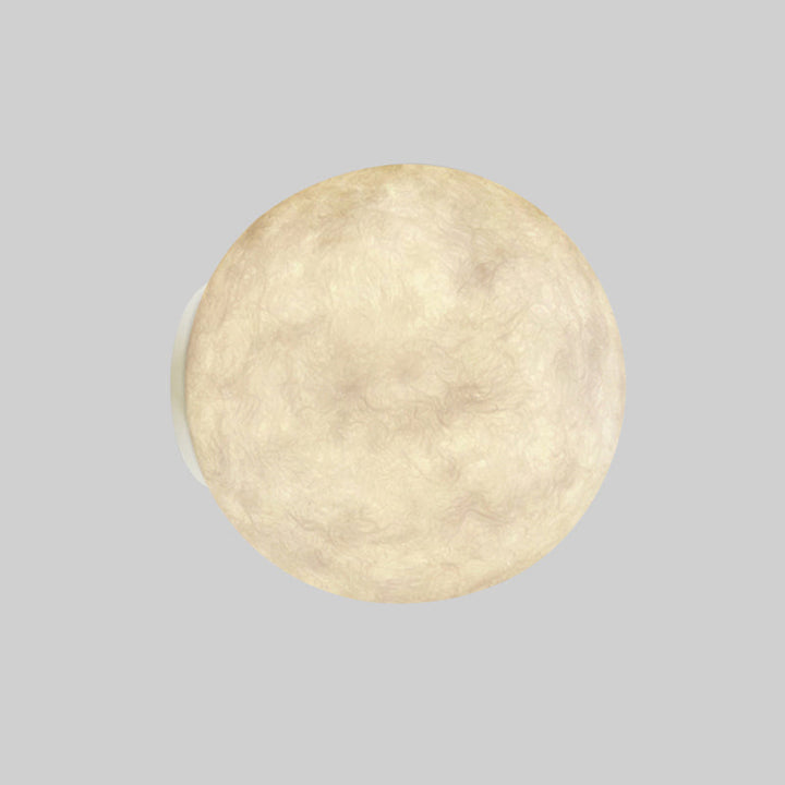Skørter | Art Deco LED Wall Light White Moon Ceiling Light with Resin Shade