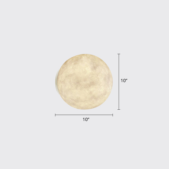 Skørter | Art Deco LED Wall Light White Moon Ceiling Light with Resin Shade
