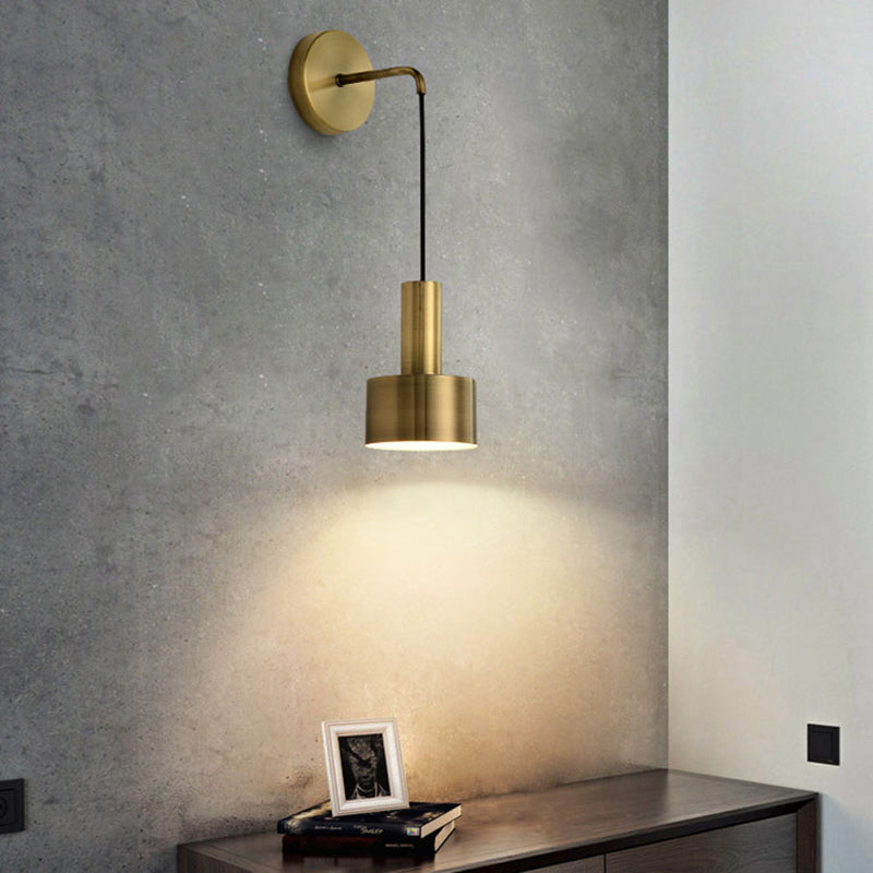 Skørter | Postmodern Small Wall-Mounted Lamp Metallic Single Bulb Bedside Reading Wall Lamp