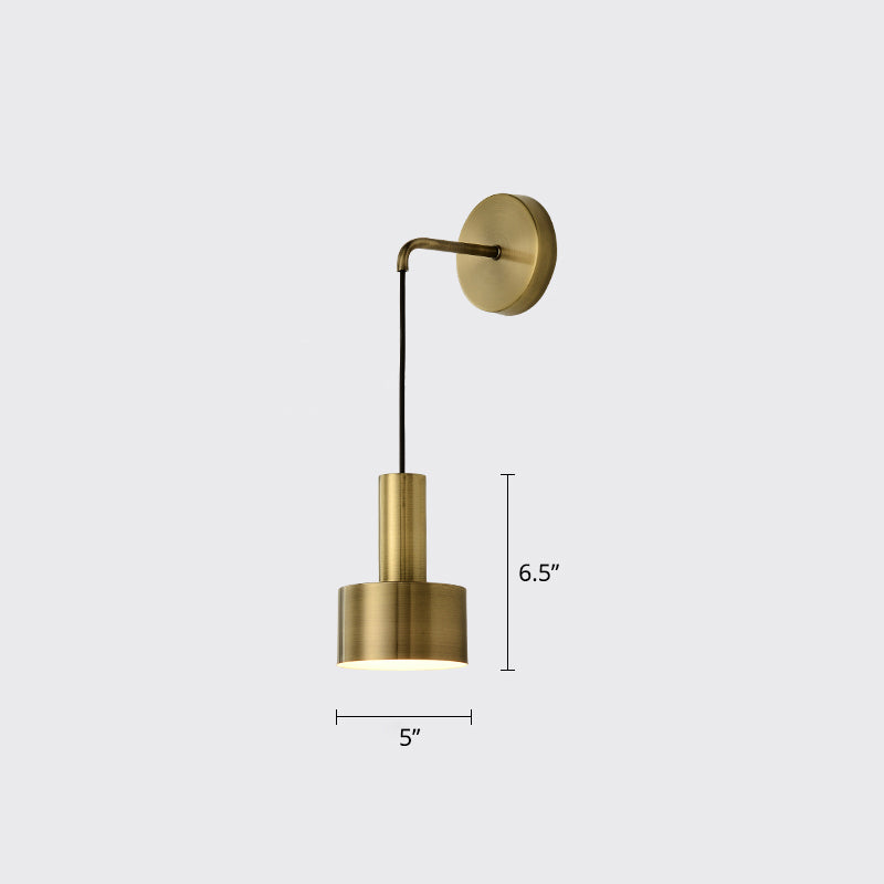 Skørter | Postmodern Small Wall-Mounted Lamp Metallic Single Bulb Bedside Reading Wall Lamp