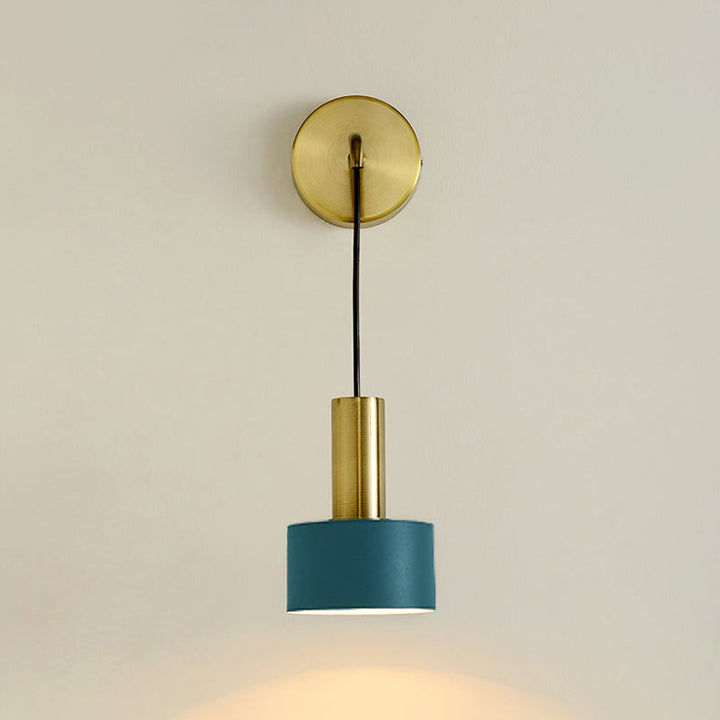 Skørter | Postmodern Small Wall-Mounted Lamp Metallic Single Bulb Bedside Reading Wall Lamp