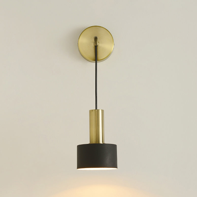 Skørter | Postmodern Small Wall-Mounted Lamp Metallic Single Bulb Bedside Reading Wall Lamp