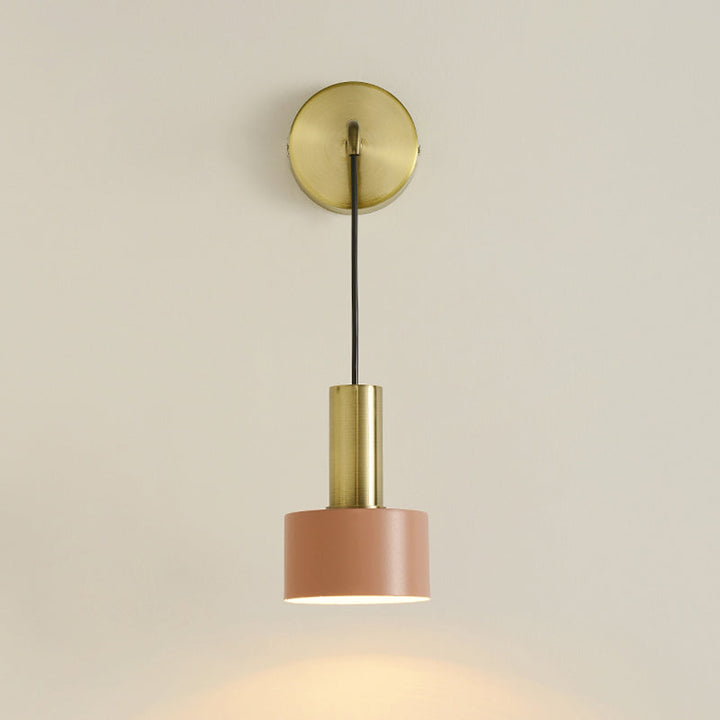 Skørter | Postmodern Small Wall-Mounted Lamp Metallic Single Bulb Bedside Reading Wall Lamp