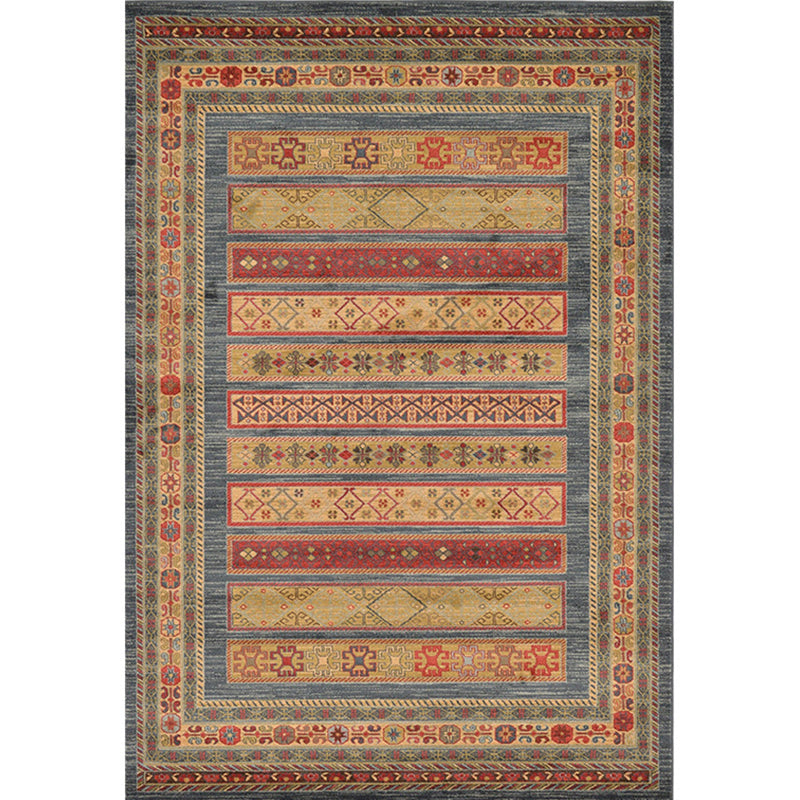 Lisslune | Casual Multicolor Geo Rug Polyester Western Area Rug Non-Slip Machine Washable Easy Care Indoor Rug for Living Room