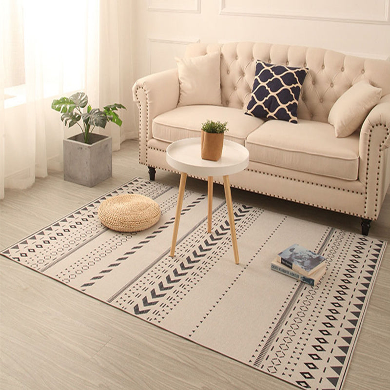 Lisslune | Southwestern living room carpet Multicolored Color block Indoor carpet Polyester Non-slip carpet Stain resistant Flooring