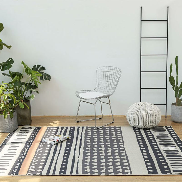 Lisslune | Southwestern living room carpet Multicolored Color block Indoor carpet Polyester Non-slip carpet Stain resistant Flooring
