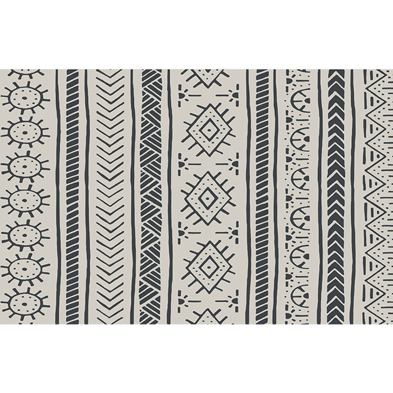 Lisslune | Southwestern living room carpet Multicolored Color block Indoor carpet Polyester Non-slip carpet Stain resistant Flooring