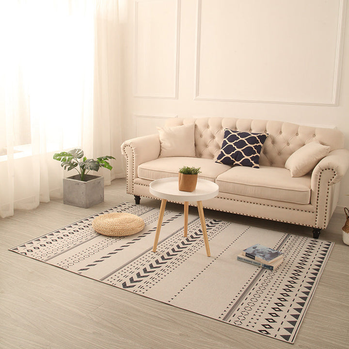 Lisslune | Southwestern living room carpet Multicolored Color block Indoor carpet Polyester Non-slip carpet Stain resistant Flooring