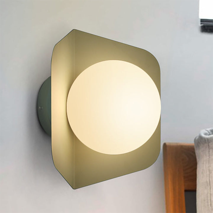 Skørter | 1 Light Orb Shade Wall Lamp Kids Metal Glass Wall Lamp with Candy Color for Children's Room