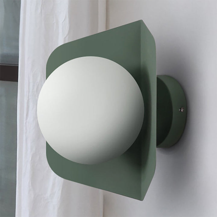 Skørter | 1 Light Orb Shade Wall Lamp Kids Metal Glass Wall Lamp with Candy Color for Children's Room
