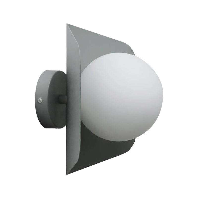Skørter | 1 Light Orb Shade Wall Lamp Kids Metal Glass Wall Lamp with Candy Color for Children's Room