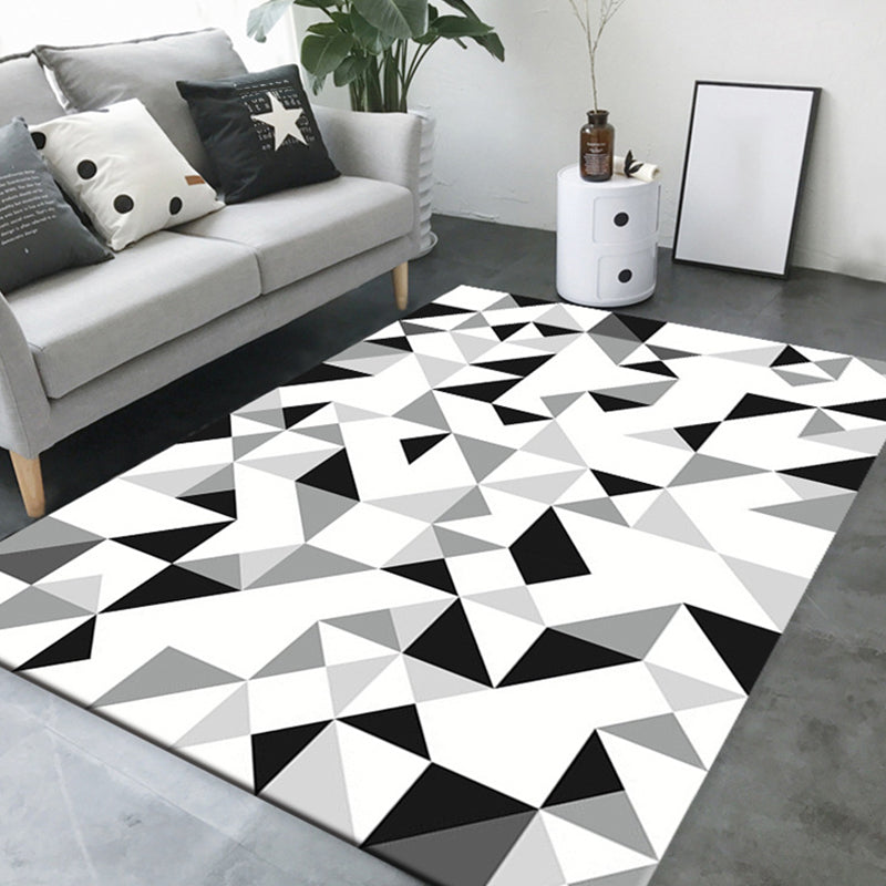 Lisslune | Simple living room carpet Multifunctional colored geometric pattern Indoor carpet Non-slip backing Pet friendly rug