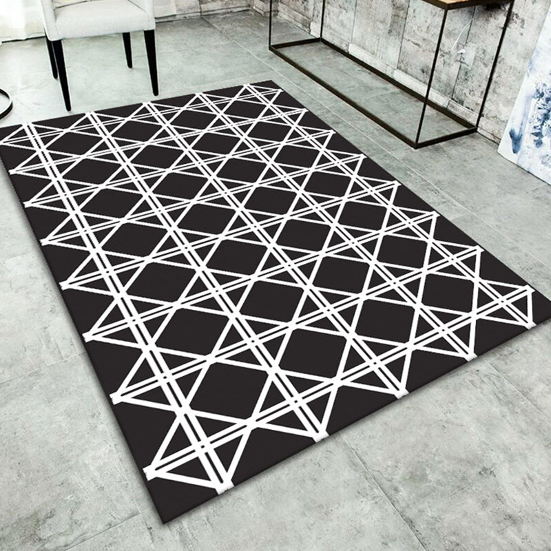 Lisslune | Simple living room carpet Multifunctional colored geometric pattern Indoor carpet Non-slip backing Pet friendly rug
