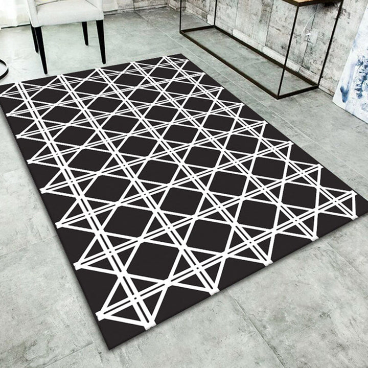 Lisslune | Simple living room carpet Multifunctional colored geometric pattern Indoor carpet Non-slip backing Pet friendly rug