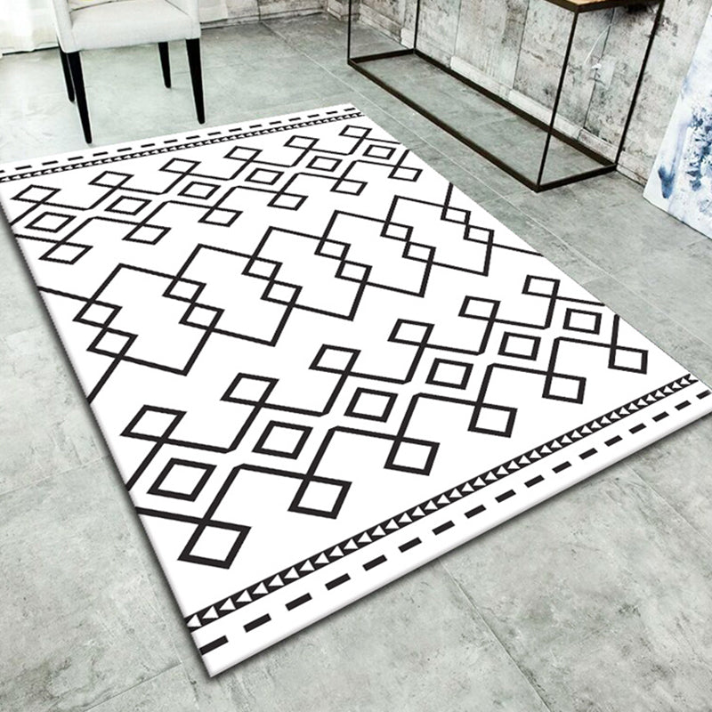 Lisslune | Simple living room carpet Multifunctional colored geometric pattern Indoor carpet Non-slip backing Pet friendly rug
