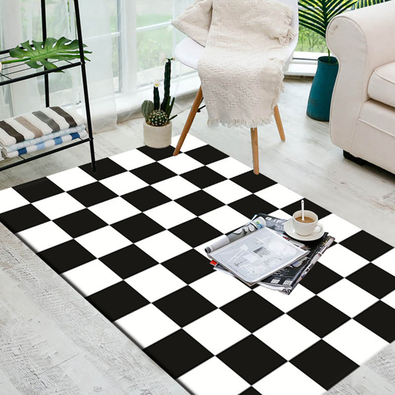 Lisslune | Simple living room carpet Multifunctional colored geometric pattern Indoor carpet Non-slip backing Pet friendly rug