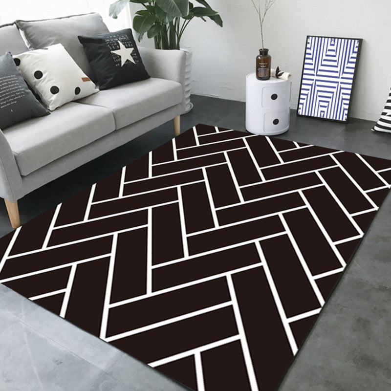 Lisslune | Simple living room carpet Multifunctional colored geometric pattern Indoor carpet Non-slip backing Pet friendly rug