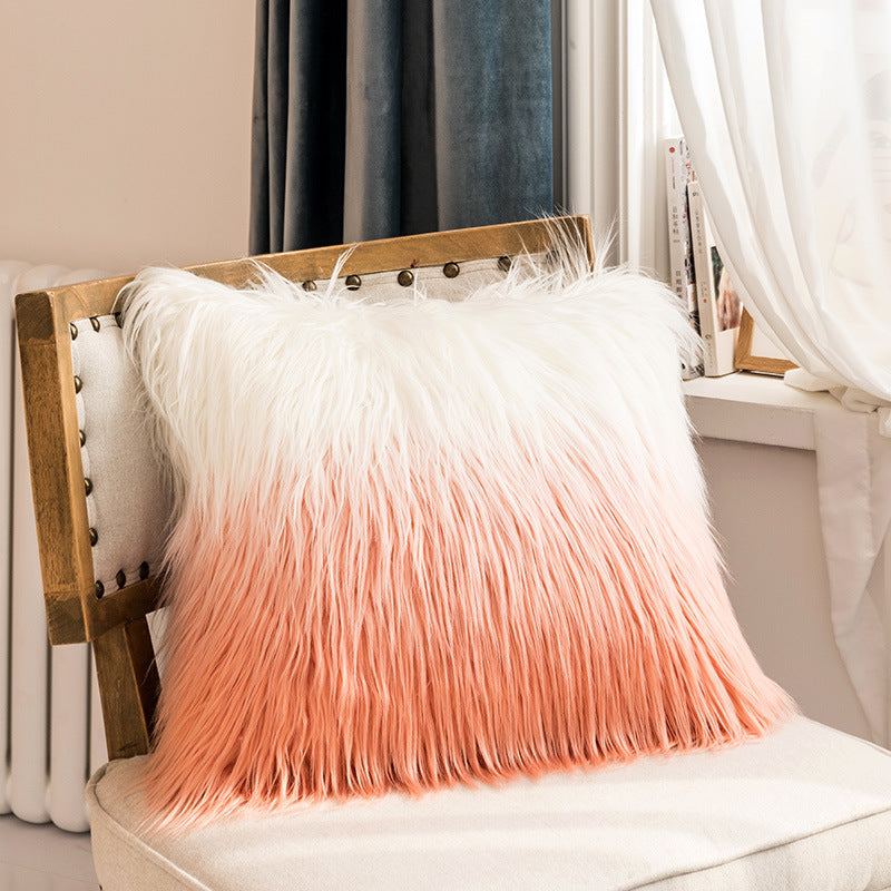 Lisslune | Gradient double-sided synthetic wool cushion covers