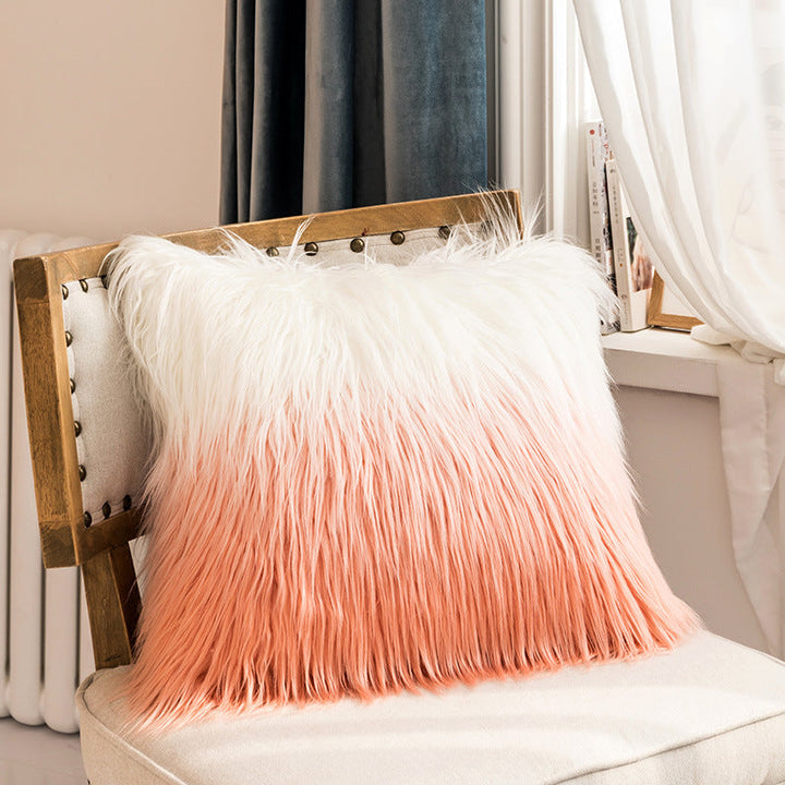Lisslune | Gradient double-sided synthetic wool cushion covers
