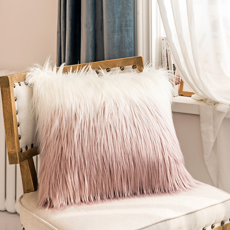 Lisslune | Gradient double-sided synthetic wool cushion covers