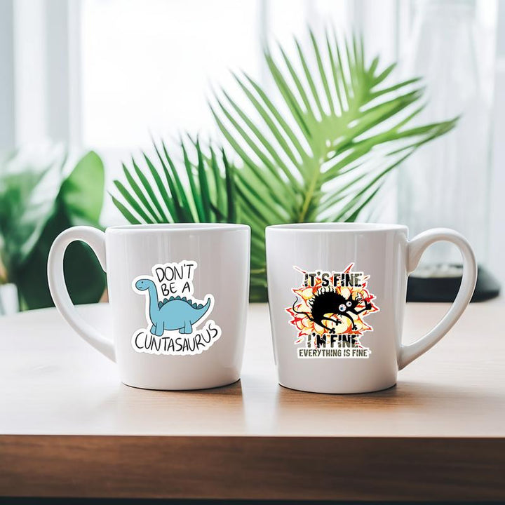 Lisslune | Set of 130 Funny Quote Stickers