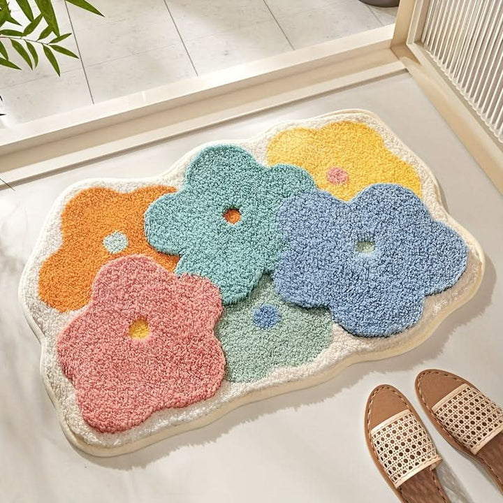Lisslune | FlorSoft - Extra absorbent bath mat with floral pattern