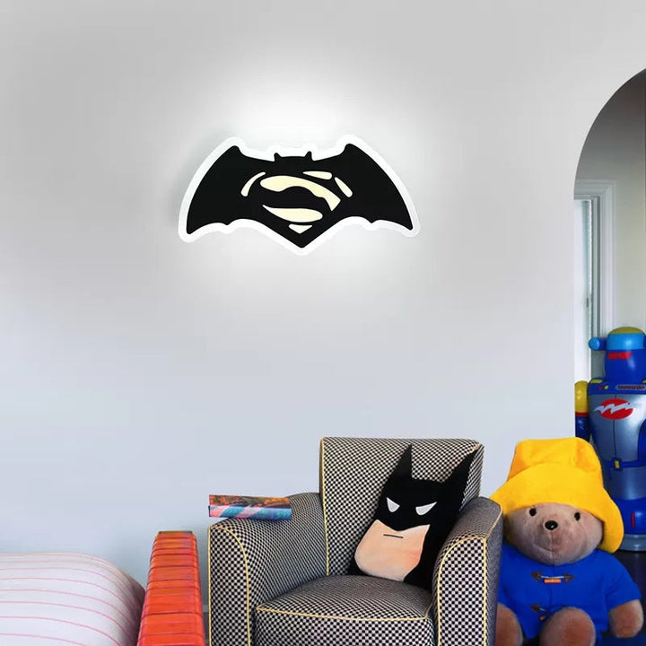 Skørter | Slim Panel Wall Lamp Cartoon Acrylic Wall Light with Cute Pattern for Children's Room