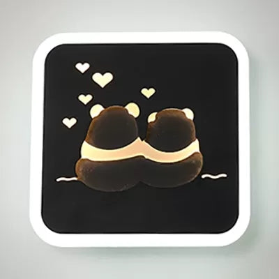Skørter | Slim Panel Wall Lamp Cartoon Acrylic Wall Light with Cute Pattern for Children's Room