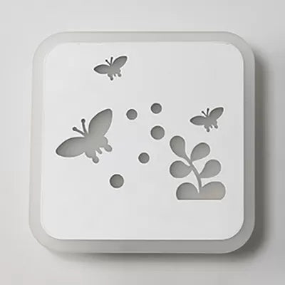 Skørter | Slim Panel Wall Lamp Cartoon Acrylic Wall Light with Cute Pattern for Children's Room