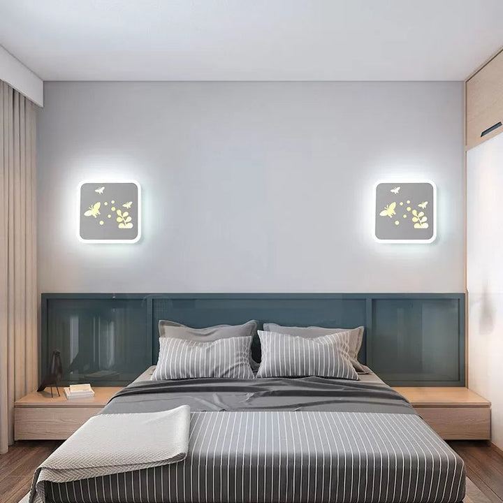 Skørter | Slim Panel Wall Lamp Cartoon Acrylic Wall Light with Cute Pattern for Children's Room