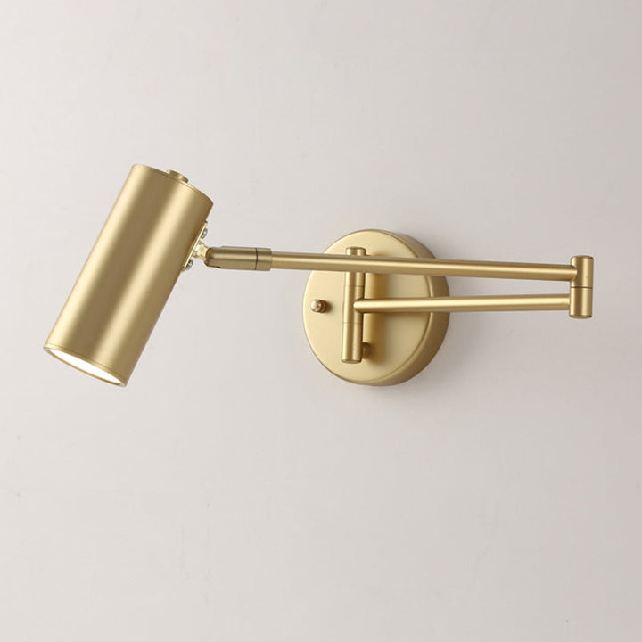 Skørter | Tubular Bedside Wall Open Reading Lamp Metal 1 Lamp Postmodern Wall Light with Retractable Arm