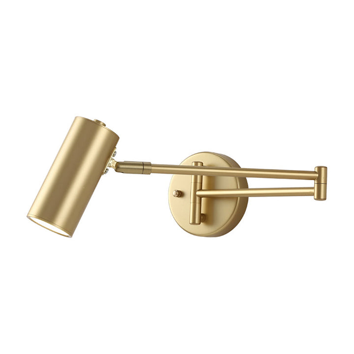 Skørter | Tubular Bedside Wall Open Reading Lamp Metal 1 Lamp Postmodern Wall Light with Retractable Arm