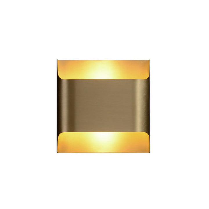 Lisslune | Gold Box Flush Wall Lamp Post-Modern Single Metal Wall Light for Stairs