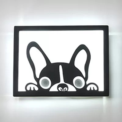 Skørter | Slim Panel Wall Lamp Cartoon Acrylic Wall Light with Cute Pattern for Children's Room