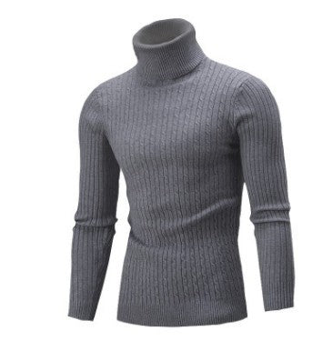 Men's cozy turtleneck sweater made of fine ribbed knit Lisslune