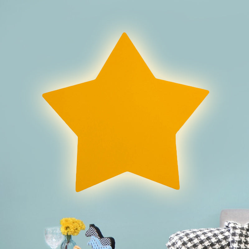 Skørter | Modern Slim Panel Star Wall Lamp Wooden LED Wall Light for Hallway Kitchen