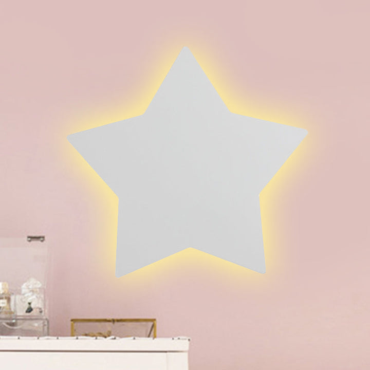 Skørter | Modern Slim Panel Star Wall Lamp Wooden LED Wall Light for Hallway Kitchen