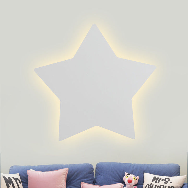 Skørter | Modern Slim Panel Star Wall Lamp Wooden LED Wall Light for Hallway Kitchen