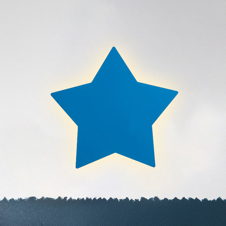 Skørter | Modern Slim Panel Star Wall Lamp Wooden LED Wall Light for Hallway Kitchen