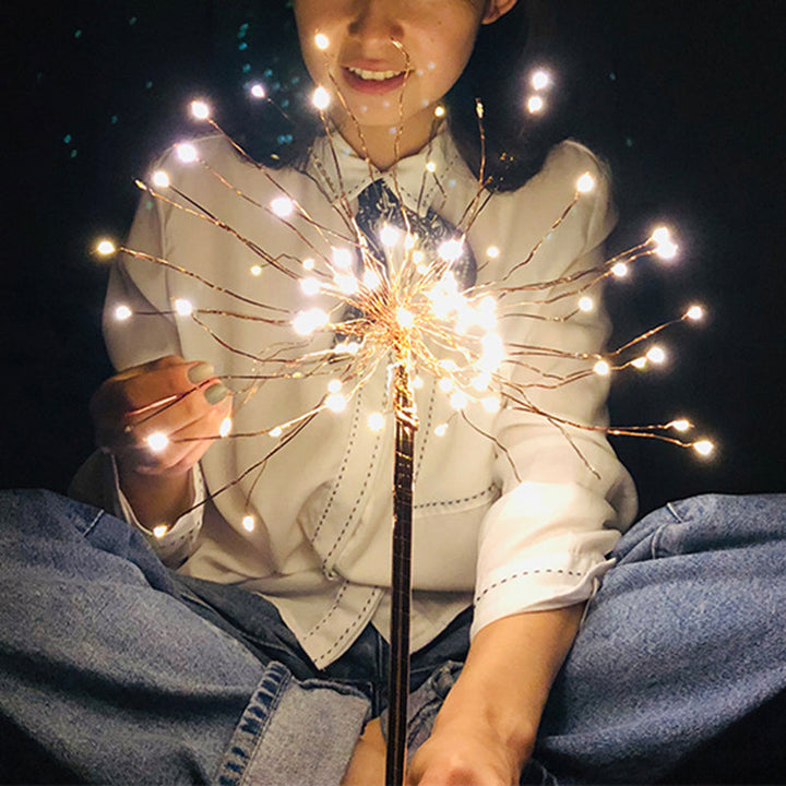 Skørter | Chrome Dandelion LED Night Light Art Deco Plastic Battery Table Lamp for Bedroom