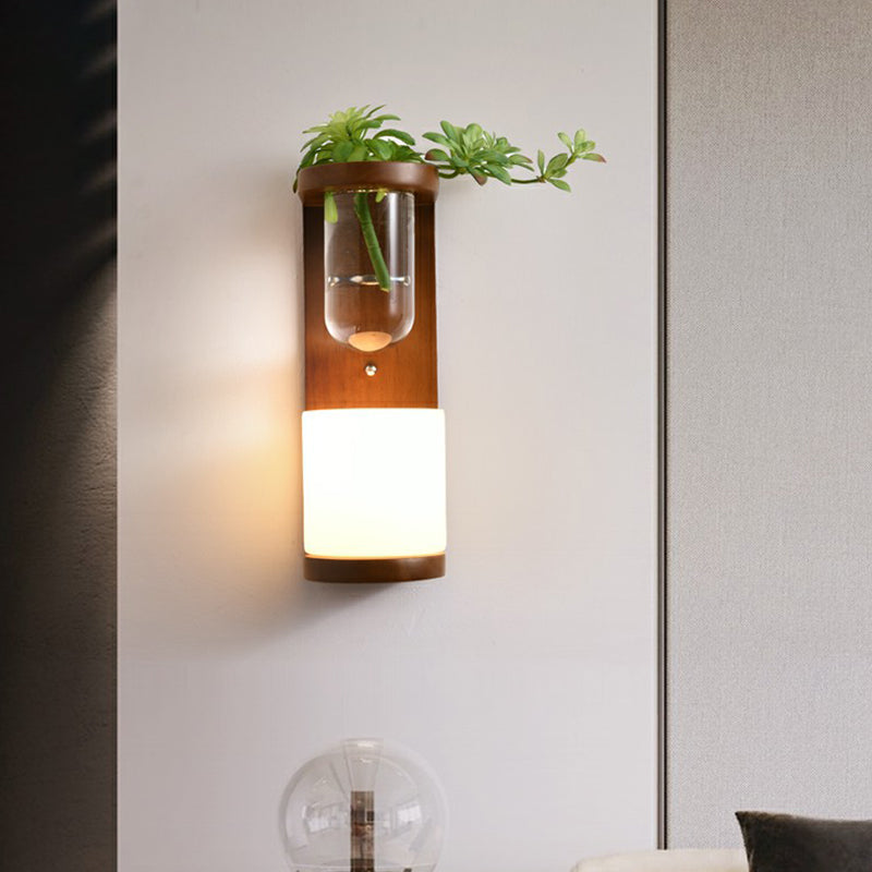Skørter | Decorative Geometric Wall Light Eivor glass 1-bulb Bedside Wall Lamp with Plant Holder
