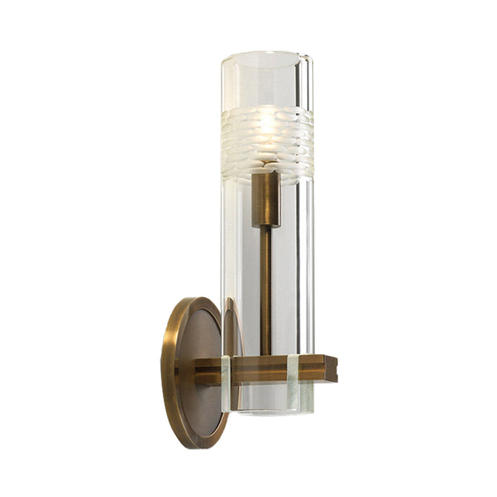 Skørter | Traditional tube wall-mounted lighting clear glass 1/2 heads wall lamps in gold for the living room