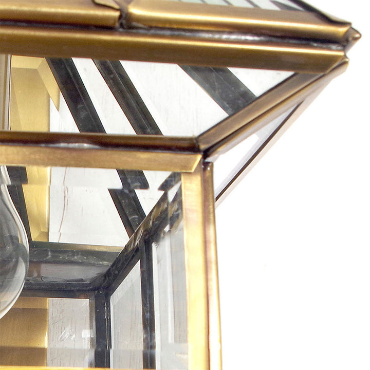 Skørter | Brass House Wall Lamp Traditional Clear Glass 1 Light Wall Mounted Lamp for Balcony