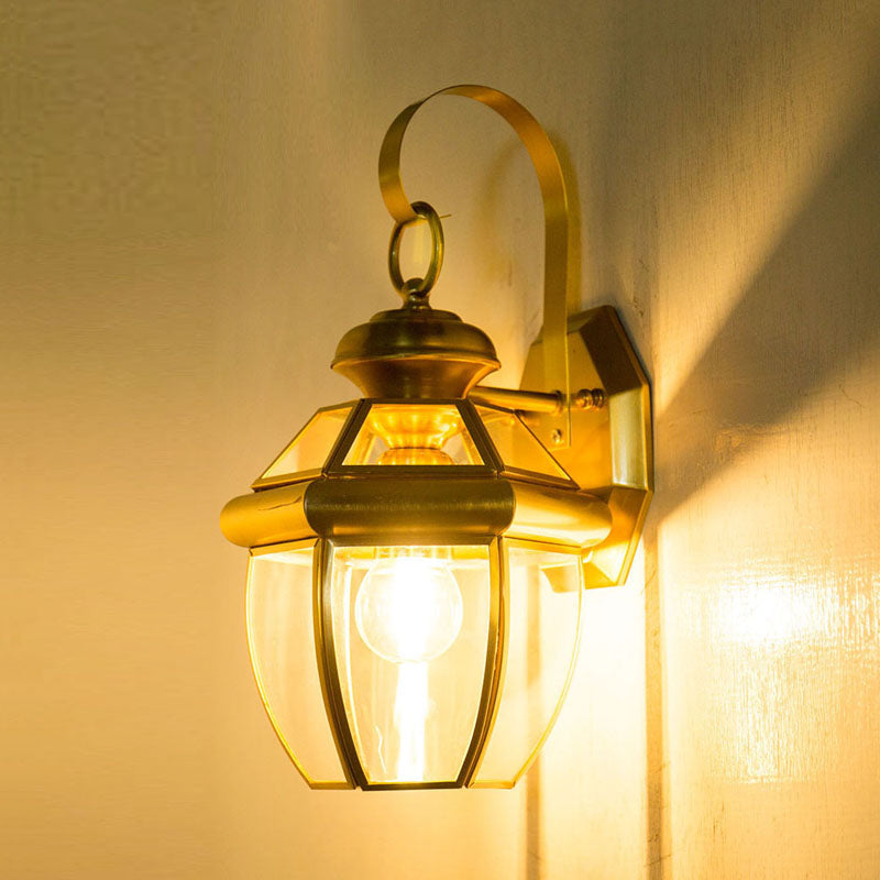 Skørter | Metal Urn Wall Lamp Traditional 1 Main Brass Wall Lamp Fixture for Living Room