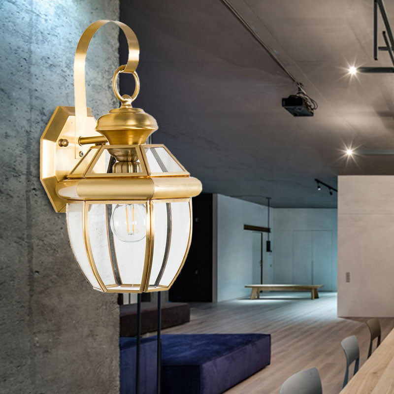Skørter | Metal Urn Wall Lamp Traditional 1 Main Brass Wall Lamp Fixture for Living Room