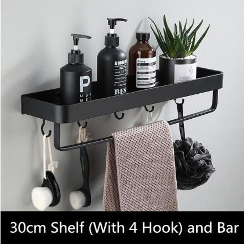Lisslune | AluSpace - Black Space Aluminum Wall Shelf