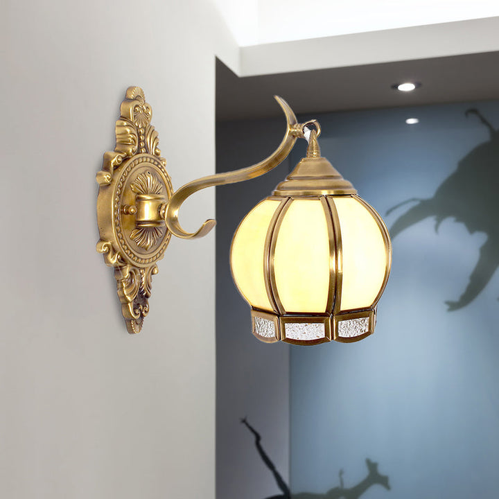 Skørter | Brass Ball Wall Light Traditional 1 Head Metal Wall Lighting for Hallway