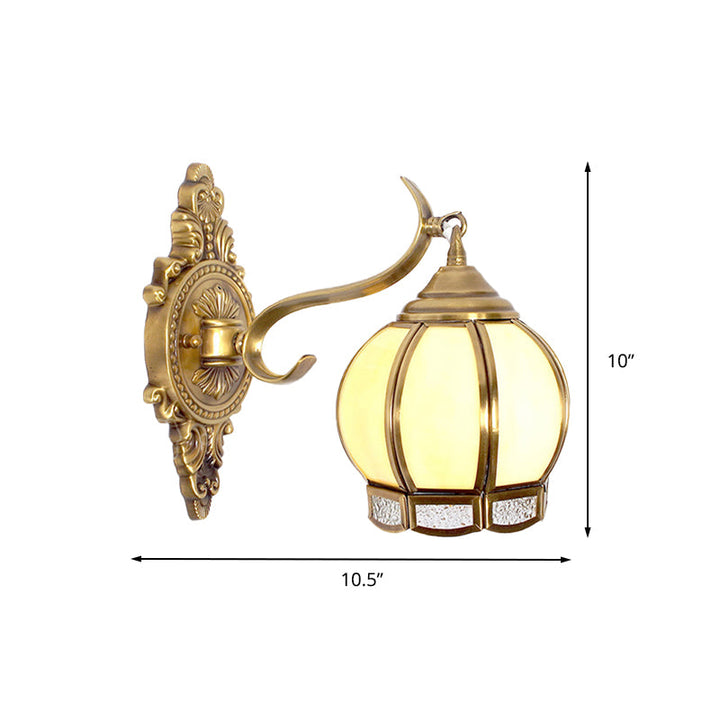 Skørter | Brass Ball Wall Light Traditional 1 Head Metal Wall Lighting for Hallway