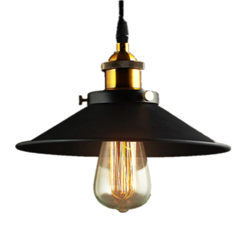 Lisslune | Adjustable Gradual Shade Metal Wall Lamp Vintage 1 Bulb Bedroom Reading Wall Light in Black